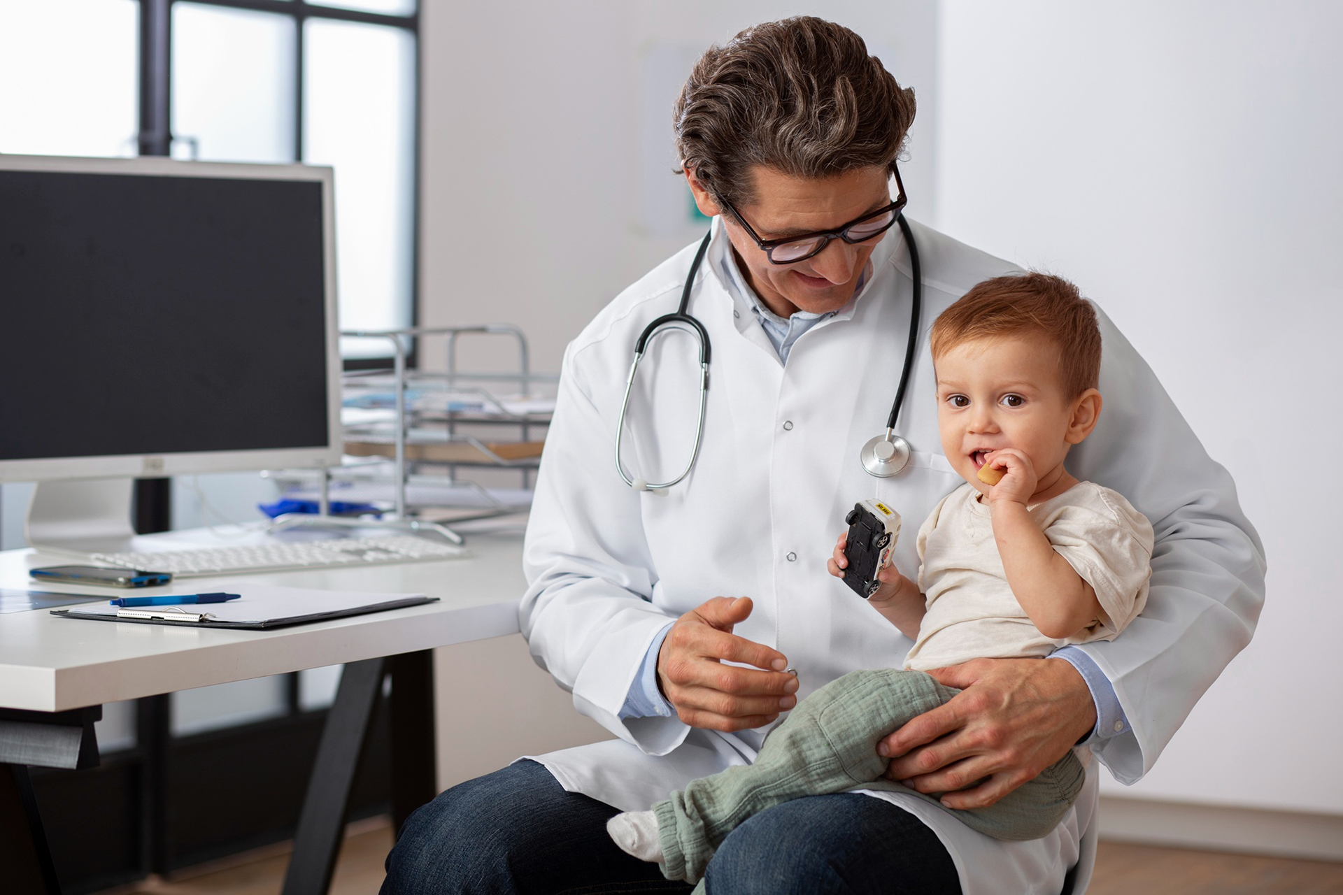 Doctor with child